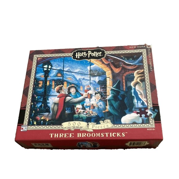 Harry Potter Three Broomsticks 500 Pc Puzzle New York Puzzle Company 24"x18" - Picture 4 of 6